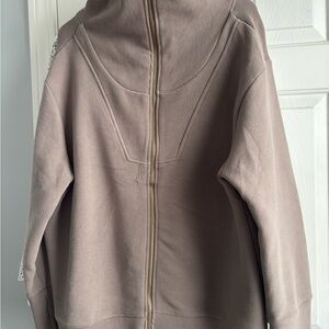 Better Together Taupe Zip-Up Hoodie